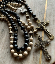 Load image into Gallery viewer, His and Her's Black and Ivory Rosaries