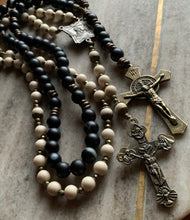 Load image into Gallery viewer, His and Her's Black and Ivory Rosaries