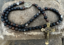 Load image into Gallery viewer, Black Fatima Mission Rosary