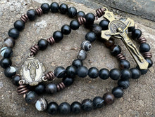 Load image into Gallery viewer, Black Fatima Mission Rosary