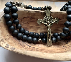 His and Her's Black and Ivory Rosaries