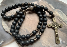 Load image into Gallery viewer, His and Her&#39;s Black and Ivory Rosaries