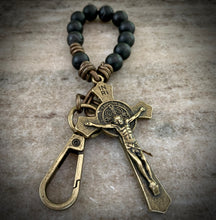 Load image into Gallery viewer, Black Benedictine Decade Rosary