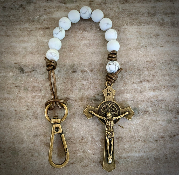 White Benedictine Decade Rosary